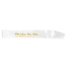 White Sash with Gold Writing - Bride To Be